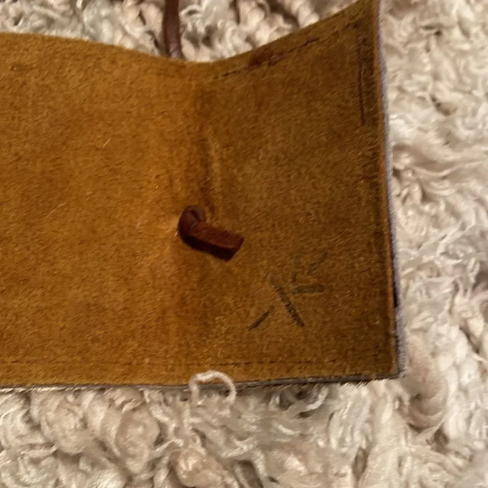 Cowhide Bottle / Can Coozie Brindle Concho Personalized Letter “H”